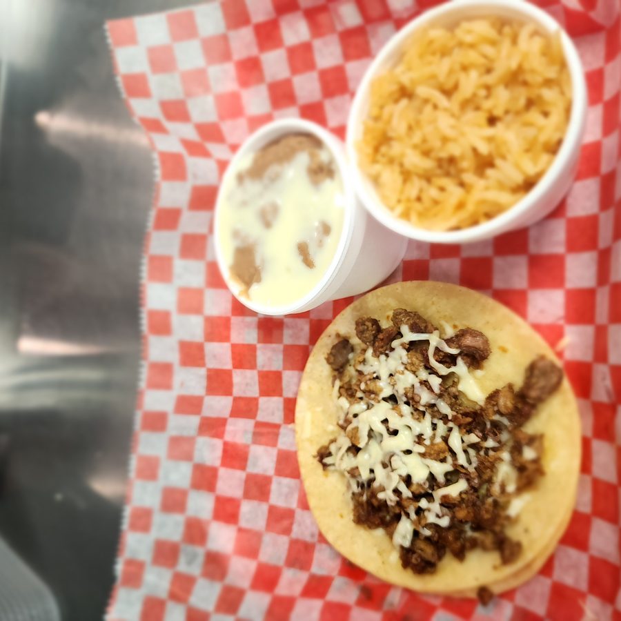 Kids 1 taco with Rice and Beans